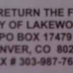 City of Lakewood Address in Denver City of Lakewood Address in Denver